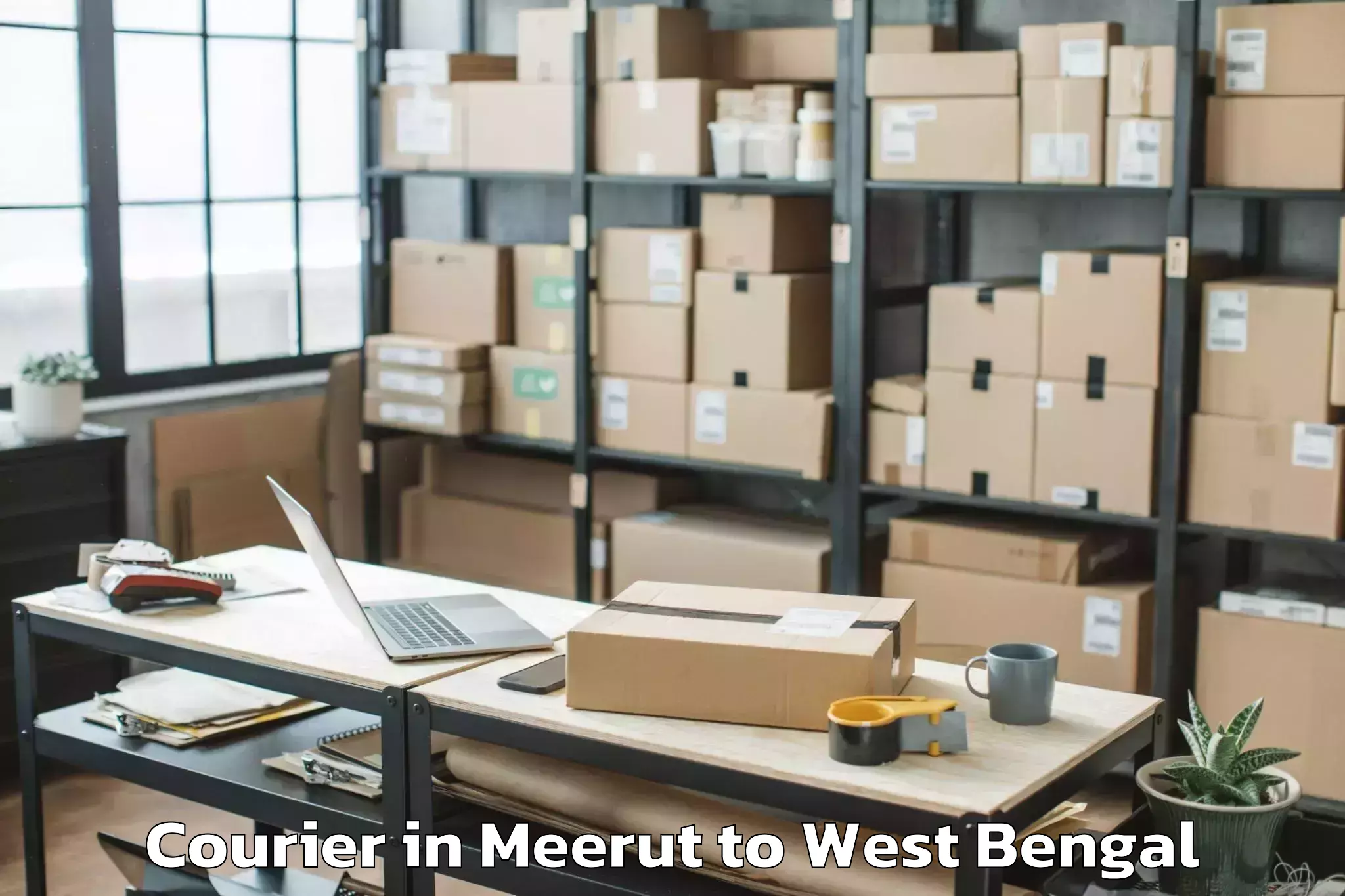 Quality Meerut to Dakshin Barasat Courier